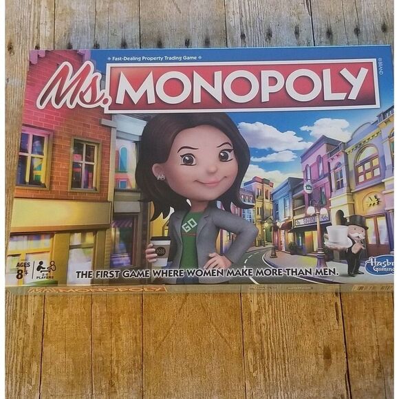 HASBRO MS MONOPOLY BOARD GAME/TOYS. WHERE WOMAN MAKE MORE THAN MEN - Picture 4 of 7